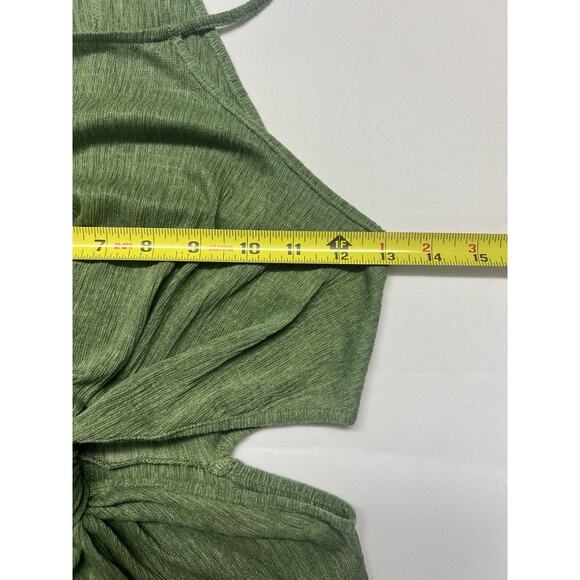 ASOS Design Green Cut Out Maxi Dress Halter Size 6 Resortwear Vacation Beach - Picture 10 of 12